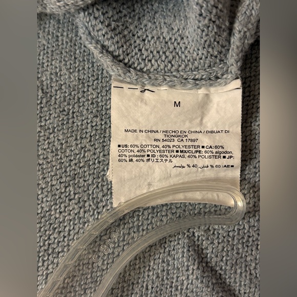 Old Navy Heather Blue Gray Boat Neck Knit Pullover Sz M - Picture 6 of 6